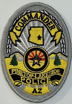 PINETOP-LAKESIDE POLICE COMMANDER BADGE PATCH - SEW ON.